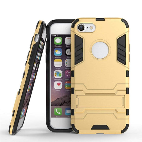 AussieSuperStore Homeware Supplies iPhone 7 Case HEAVY DUTY Iron Case Premium Shockproof Kickstand Bumper Yellow iPhone 7 Case Iron Shockproof Kickstand Bumper Rugged Dual Layer Cover CBI72IN1IRONCASEYEL